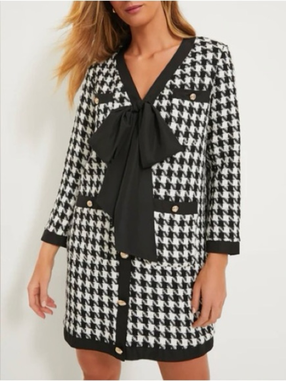 Tuckernuck Pomander Place Coco Houndstooth Swing Dress Medium